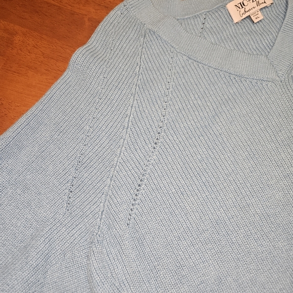 Blue V-Neck Sweater - Picture 10 of 15